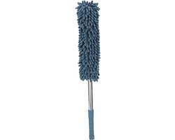 Telescopische stofdoek - Stoffer uitschuifbaar - Stof verwijderen - Verstelbare lengte - Tot 80 cm - Marineblauw