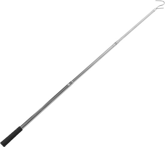 Telescopische Stok - Uittrekbare Stang - Luifel Uittrekken - Met Haak - 150 cm - Zwart