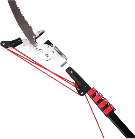 Telescopische Takkenschaar - Snoeischaar met steel - Hoge takken snoeien - Uitschuifbaar tot 7.2 meter - 7.2 meter - Grijs