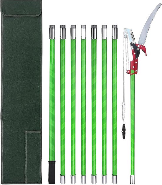 Telescopische Takkenschaar voor Boomverzorging en Snoeiwerkzaamheden - Verstelbare Lengte en Draagtas - Tot 8 meter bereik van Merkloos	