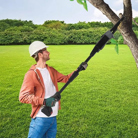 Telescopische takkenzaag met 1500 mAh accu en oplader - Draadloos voor tuin en hout van Merkloos	