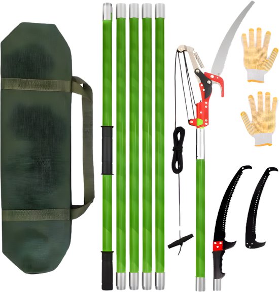 Telescopische takkenzaag - Takkenschaar - Snoeizaag - 8 meter - Verstelbare lengte - Voor tuin van Merkloos	