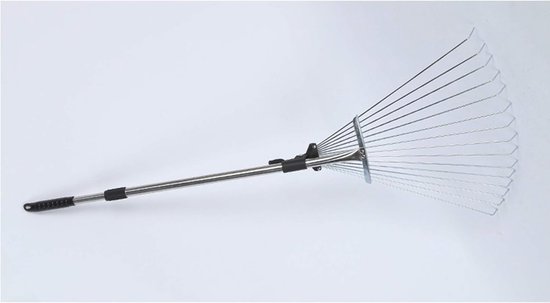 Telescopische Tuinhark met Verstelbare Breedte en Vouwkop | Ideaal Tuingereedschap van Merkloos	