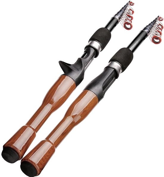 Telescopische Vishengel - Lichte Werphengel - Vissen Op Locatie - Duurzame Koolstofvezel - 1.5 1.6 1.8 Meter van Merkloos	