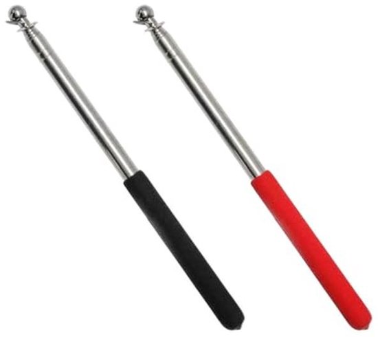 Telescopische vlaggenmast van roestvrij staal - Licht, uittrekbaar en antislip handgreep van Merkloos	