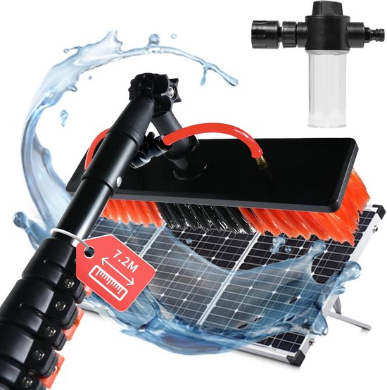 Telescopische Wasborstel 7 Meter - Uittrekbare Telescoopsteel voor Raam- en Terrasdakreiniging van Merkloos	