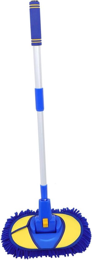 Telescopische Wasborstel - Auto Wasmop - Auto Reinigen - Ergonomisch Ontwerp - 116 cm - Blauw