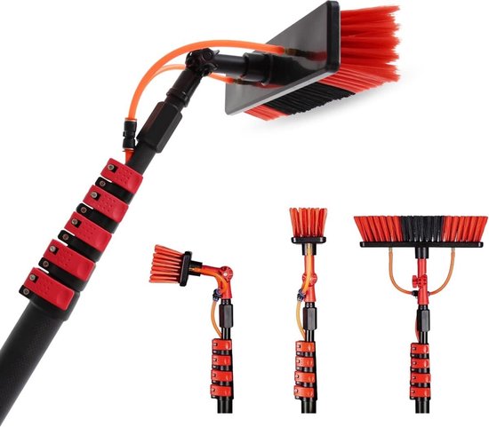 Telescopische Wasborstel met Wateraansluiting tot 4.6 Meter van Merkloos	