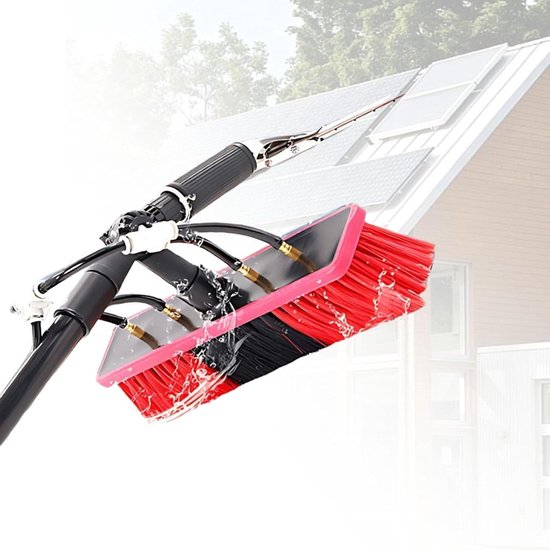 Telescopische Wasborstel - Raamwisser Steel - Hoge Oppervlakken Reinigen - Carbon Fiber Steel - 9 Meter - Zwart