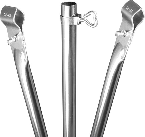 Tentstok - Verandastang - Voortent Opzetten - Telescopisch Verstelbaar - 210-290 cm - Zilver