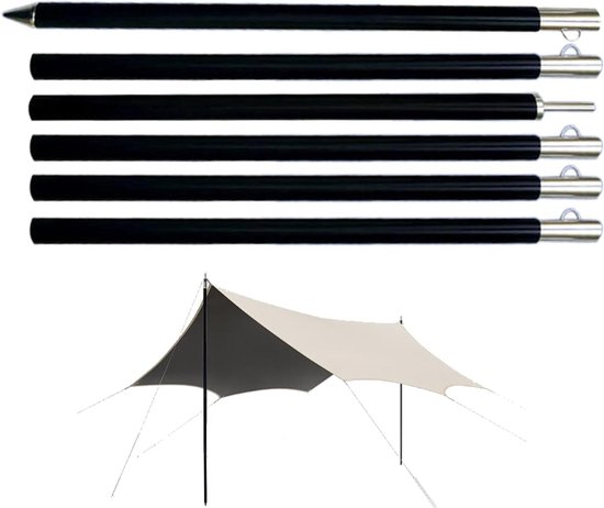 Tentstokken - Verstelbare stokken - Outdoor avonturen - Lichtgewicht aluminium - 2.1 meter - Zilver