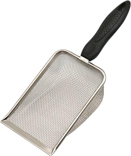 Terrarium zand schep met fijn RVS gaas voor reptielen en substraten van Merkloos	