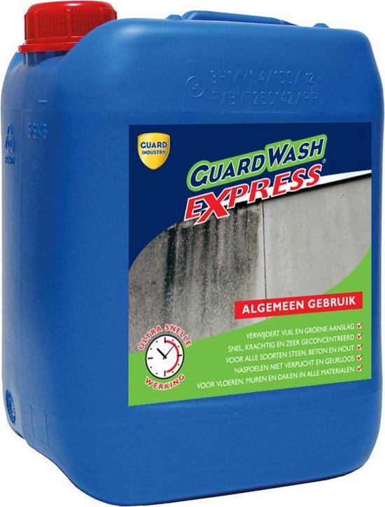 Terras en gevelreiniger voor natuursteen, hout, crepi - Geconcentreerd - Guardwash Express 5L - Tot 15L kant- en klaar van Merkloos	