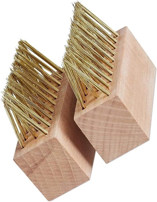 Terras Reiniger Borstel - Onkruidborstel Tuin - Verwijderen Onkruid - Stalen Borstelharen - 2 Stuks - Niet gespecificeerd van Merkloos	