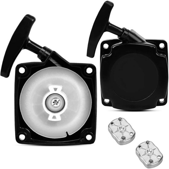 Terugslagstarter + Mitnehmerplatte voor 33cc 43cc 47cc 49cc 50cc bosmaaier grasmaaier pocket dirt bike scooter chopper