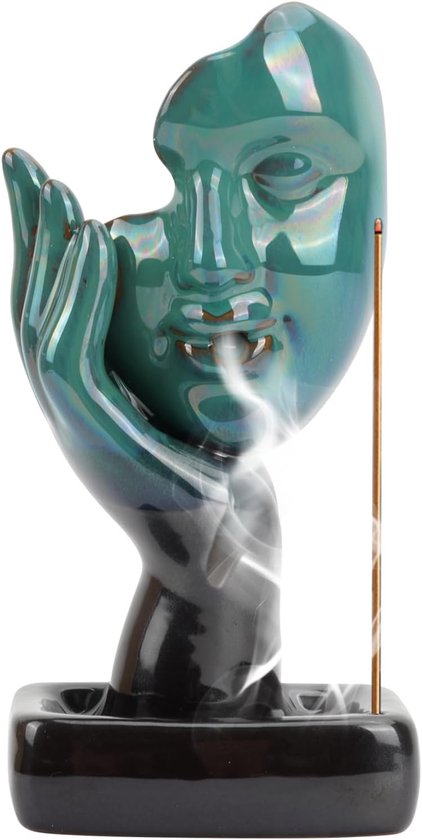 Terugstroom-wierookvat - waterval-wierookkegelhouder - keramische wierookbrander - handgemaakte waterval-wierookhouder - aromatherapie - thuis - kantoor - decoratie - ontspanning van Merkloos	