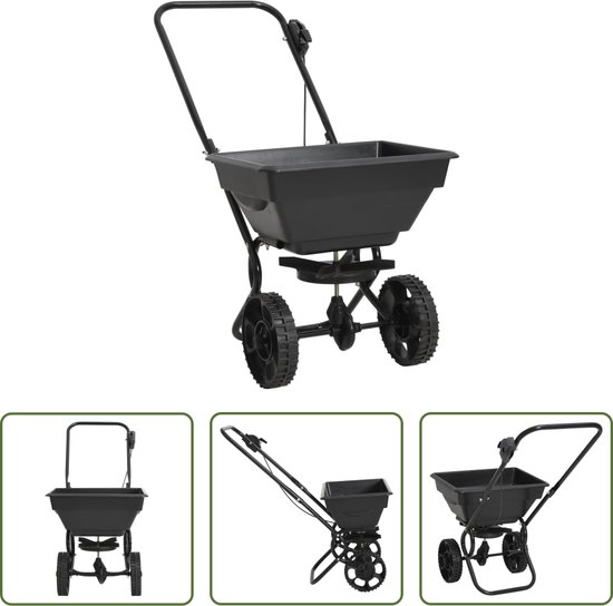 The Living Store Duwmodel Strooiwagen - 92 x 46 x 70 cm - 15 L - PVC en stalen frame van The Living Store