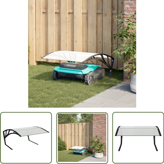 The Living Store Garage voor robotmaaier 80x101x46 cm zwart - Garage Robot Maaier - Robotmaaier Opslag - Bescherming Robotmaaier - Weersbestendige Garage - Buitenopslag Robotmaaier van The Living Store