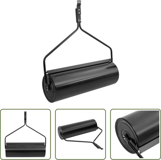 The Living Store Gazonwals - Grote inhoud 63L - Duurzaam ijzer - Handig handvat - Eenvoudig op te bergen van The Living Store