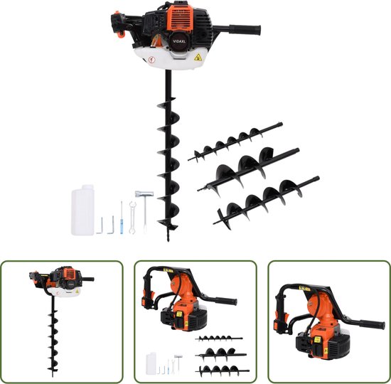 The Living Store Grondboor - Boormachine set - 3 boren - 100 mm / 150 mm / 200 mm van The Living Store