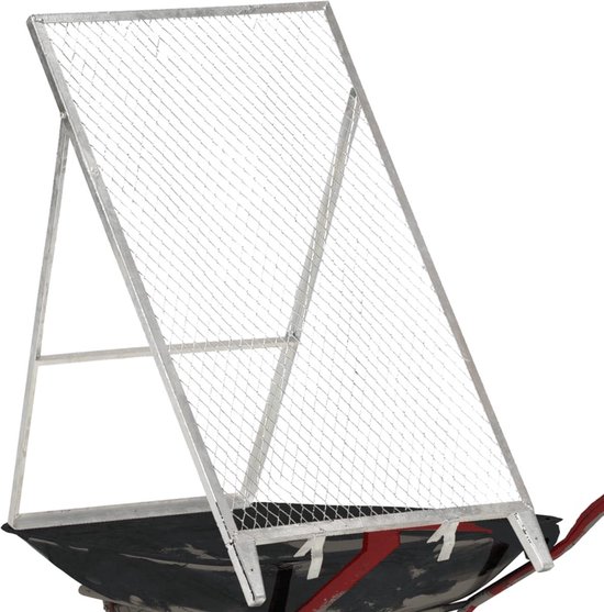 The Living Store Grondzeef Compostrooster - 60x85x89 cm - Gegalvaniseerd staal van The Living Store