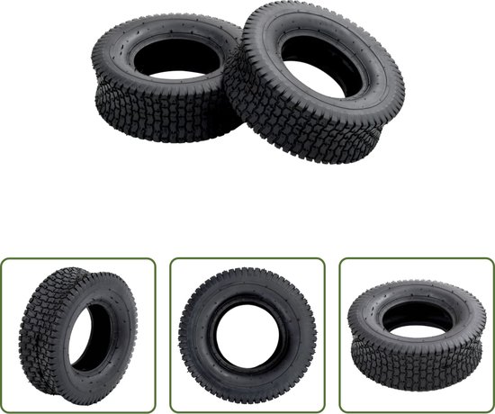 The Living Store Massieve Kruiwagenbanden - 13 x 5.00-6 - Extra grip - Set van 2 van The Living Store