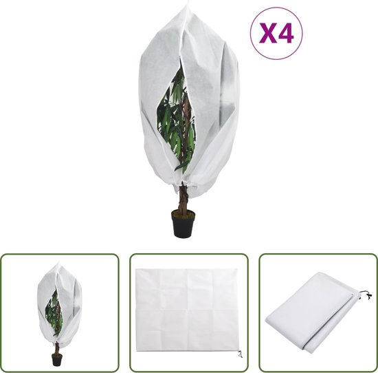 The Living Store plantenhoezen - nonwoven stof - 3.14 x 2.5m - bescherming tegen winterkou van The Living Store