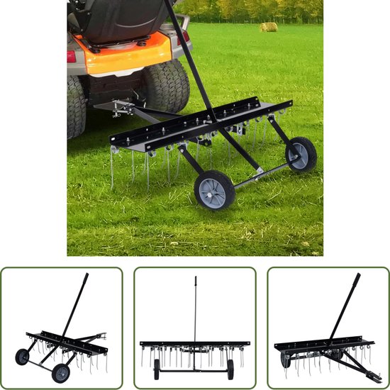 The Living Store Verticuteermachine - Zitmaaierverticuteerder - 102 x 85 x 37 cm - 100 cm Werkbreedte - 20 tanden van The Living Store