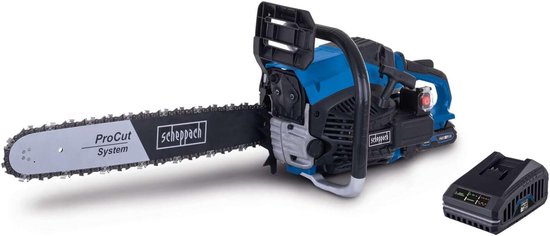 Thermische kettingzaag - Benzine kettingzaag - Tuinwerkzaamheden - Elektrische start - 51 cm zaagblad van Merkloos	