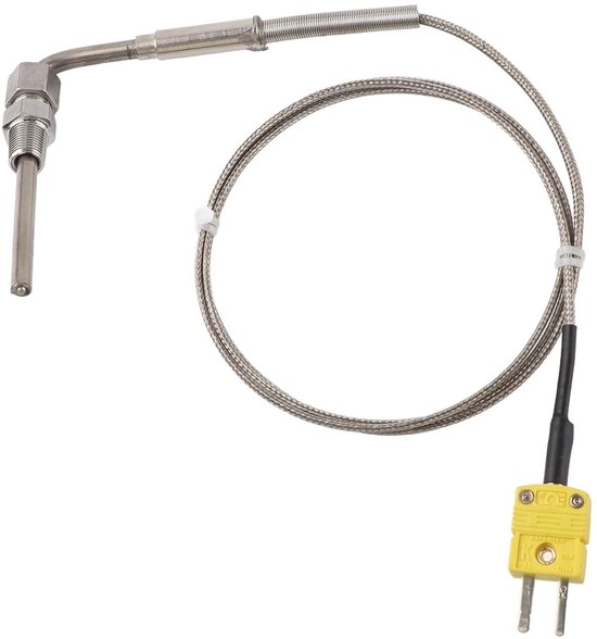 Thermokoppel EGT Temperatuursensor 1/8 inch NPT - Uitlaat Gas Temperatuursensor met Blootgestelde Tip en Connector 1M - Hoge Temperatuur Meting van Merkloos	