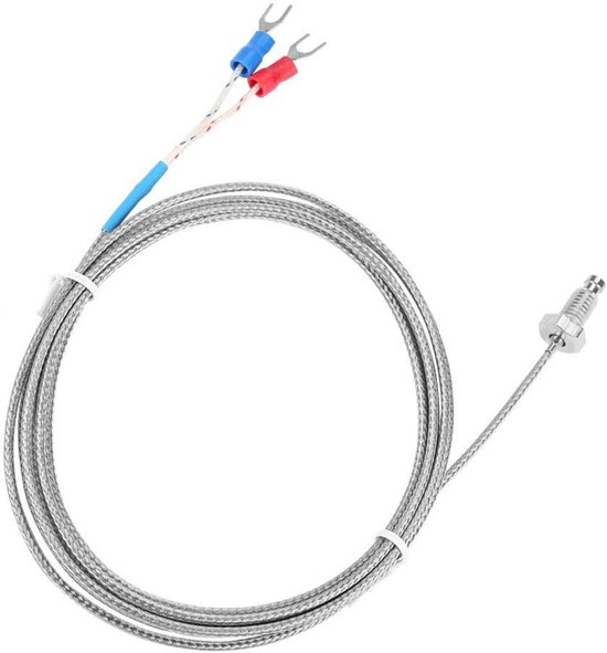 Thermokoppel Sensor - Type K Thermokoppel - M6 Schroef Fijne Draad - 0-400 ℃ - 2M Temperatuur Sensor Draad - Thermokoppels en Thermometers van Merkloos	