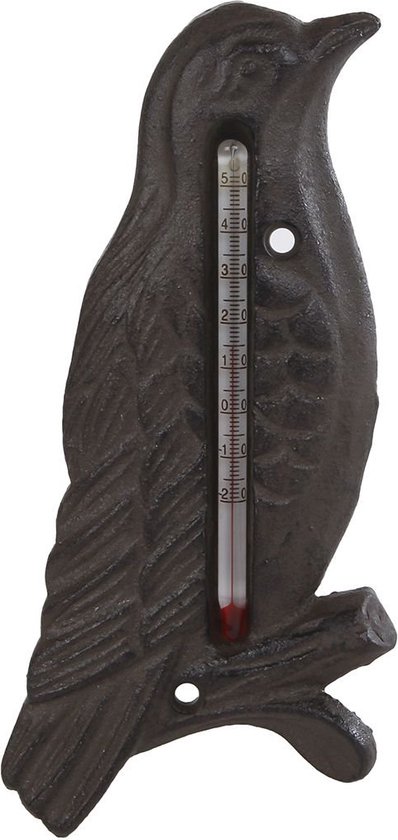 Thermometer voor buiten - Decoratieve vogel - Metaal - Cadeau voor vrouw - Vaderdag - 17x8x1 cm van GARTENDELUXE