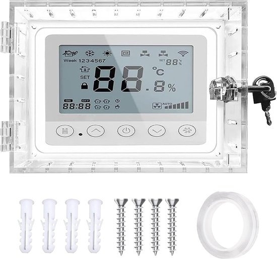 Thermostaat bescherming - draagbare thermostaat bescherming - grote thermostaat bescherming - beschermt uw apparaten tegen schade - geschikt voor huizen - bibliotheken enzovoort van Merkloos	