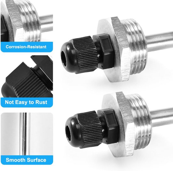 Thermowell Dip Sleeves, Pack of 2, 304 Stainless Steel, G 3/4 Inch Thread for Temperature Sensor, Stainless Steel - ShopVlot