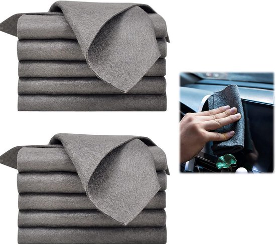 Thickened Magic Cleaning Cloth - 10 Stuks - 30×30cm - Microvezeldoek - Herbruikbare Schoonmaakdoek voor Thuis - Keuken - Raam - Auto van Merkloos	