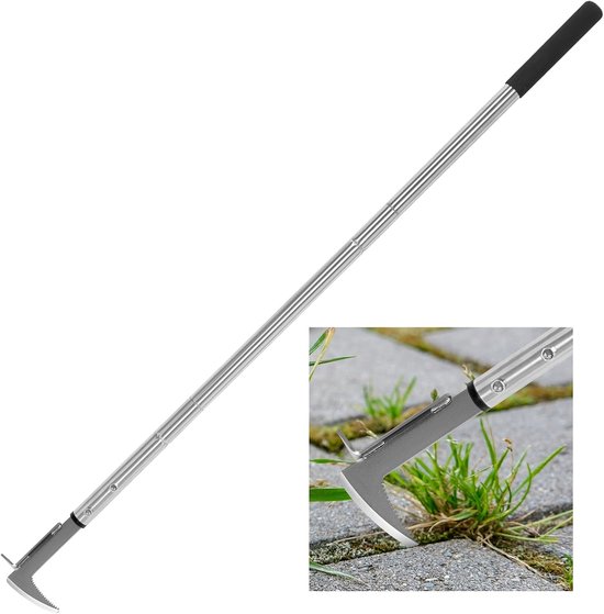 Thijox - Handmatig Onkruidmes met Lange Verstelbare Handgreep 138-105-69 cm - Ergonomische Onkruidverdelger voor Tuin - Ideaal Tuingereedschap voor Ef van Thijox