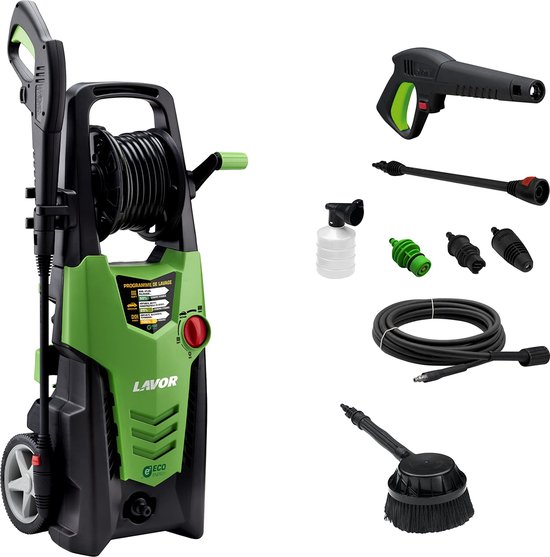 Thijox - Hogedrukreiniger 160 WPS met Haspel en Draaibare Borstel - 2500W, 160 Bar, 510 l/h