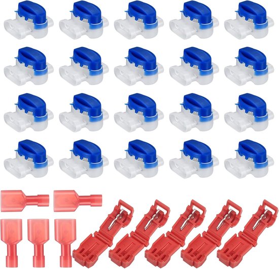Thijox - Waterdichte Kabelverbinder voor Robotmaaier - 25 Aansluitklemmen en 5 Kabelklemmen - Ideaal voor Begrenzingskabel en Kabeluiteinden - Robuust
