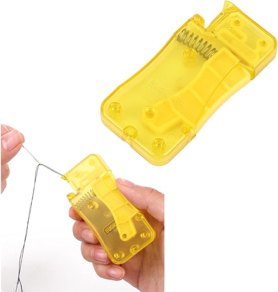 Threading tool voor snel naaien - automatische naaldinrijger voor naaimachine (geel) van Merkloos	