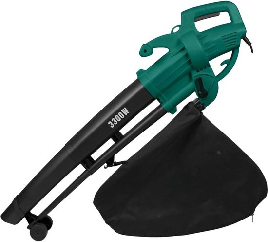 Thuys - Bladzuiger Met Opvangzak - Met Accu - 32 x 22 x 45 cm - Groen van Thuys