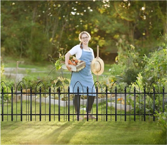 Thuys – Metalen Decoratieve Tuinomheining – Vouwhek – 61 x 61 cm – Landschapshekwerk – Zwart van Thuys