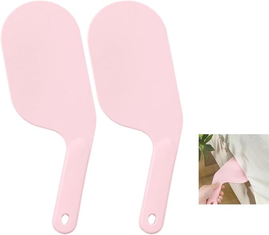 Til uw matras nooit meer op! Lakenvouwer - Matraslifttool, gemakkelijk lakens verwisselen, optillen en vastzetten (2-pack - Roze) van EZLift