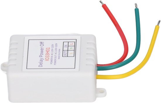Timer -relais, Verstelbare Vertragingstimingschakelaar voor Besturing, Meerdere Vertragingsmodi, 1400 W Gloeilampen, Compacte Grootte -relaisschakelaar, met LED -indicator (Met