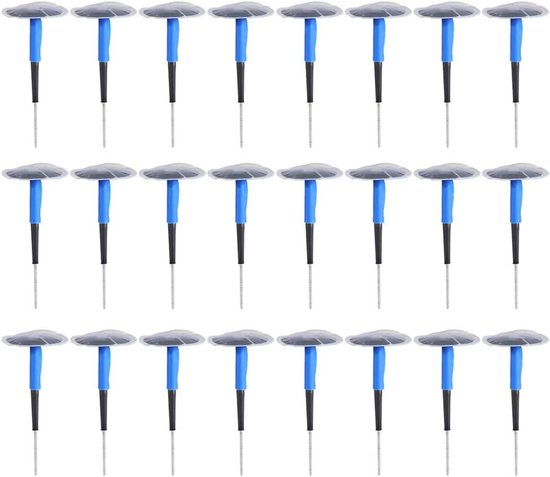 Tire Plug Patch Eraser - 24pcs Universele Band Reparatie Rubber - Tubeless Tyre Mushroom Nail Reparatie Film voor Auto's Motorfietsen (60 x 9mm) van Merkloos	