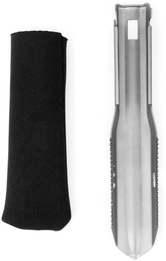 Titanium Hand Schop met Langer Handvat voor Outdoor Wandelen en Camping-Trekkinggereedschap .