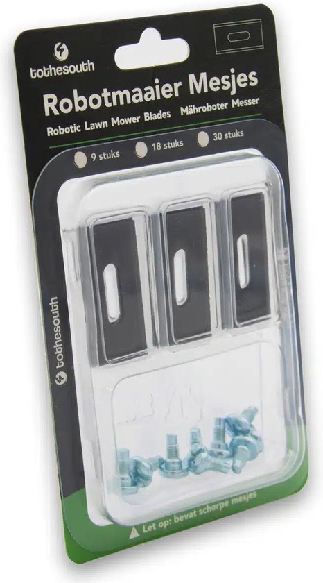 To the South® Black Coated Endurance Mesjes geschikt voor Greenworks Robotmaaiers (Limited Edition) - 90 stuks van To the South