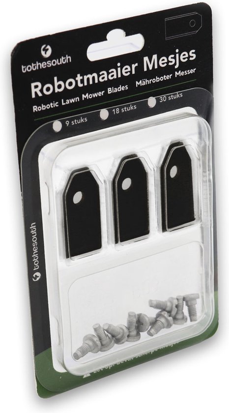 To the South® Robotmaaier Mesjes Black Coated (Limited Edition) geschikt voor Powerworks - 3 stuks van To the South