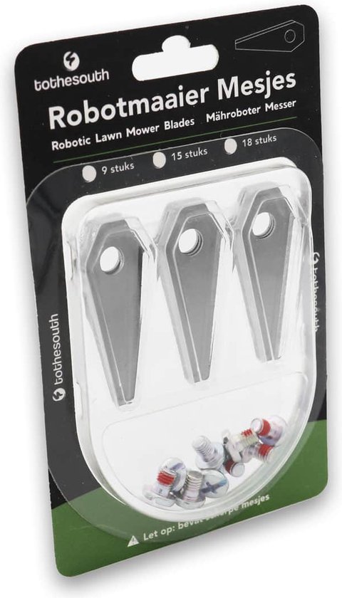 To the South® Robotmaaier Mesjes staal geschikt voor Bosch Indego S+ 400 (Connect) - 3 stuks van To the South