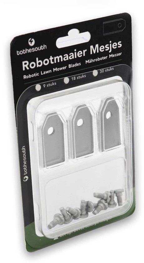 To the South® Robotmaaier Mesjes staal geschikt voor Greenworks Optimow 4 - 3 stuks van Merkloos	