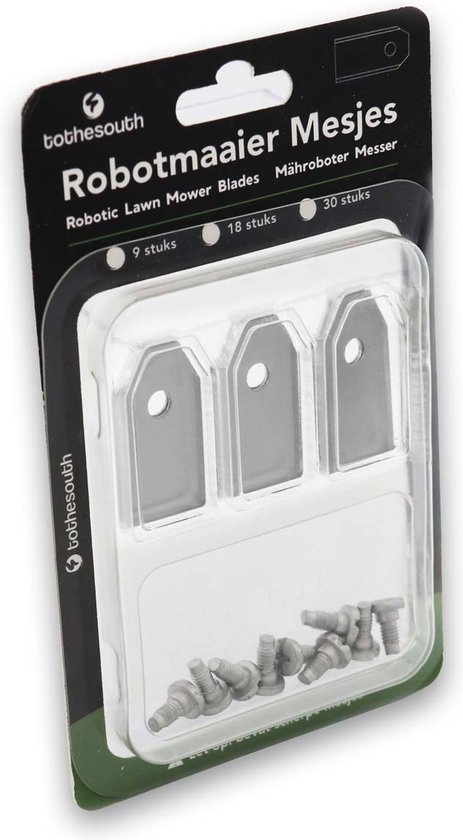 To the South® Robotmaaier Mesjes staal geschikt voor McCulloch ROB S400 - 9 stuks van To the South